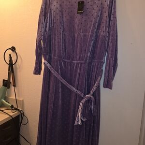 Torrid Long Sleeve Purple Dress